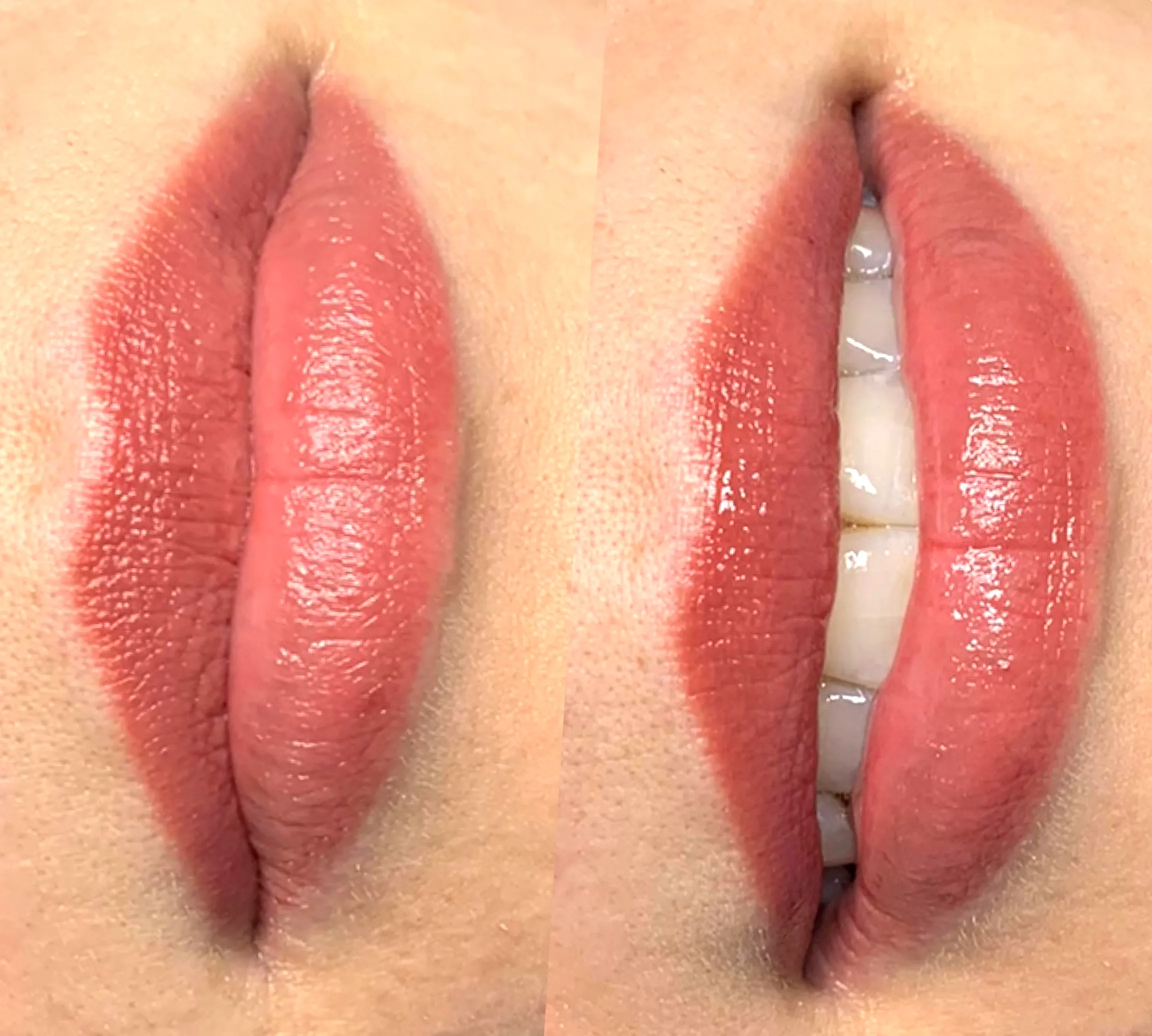 permanent lip tattooing